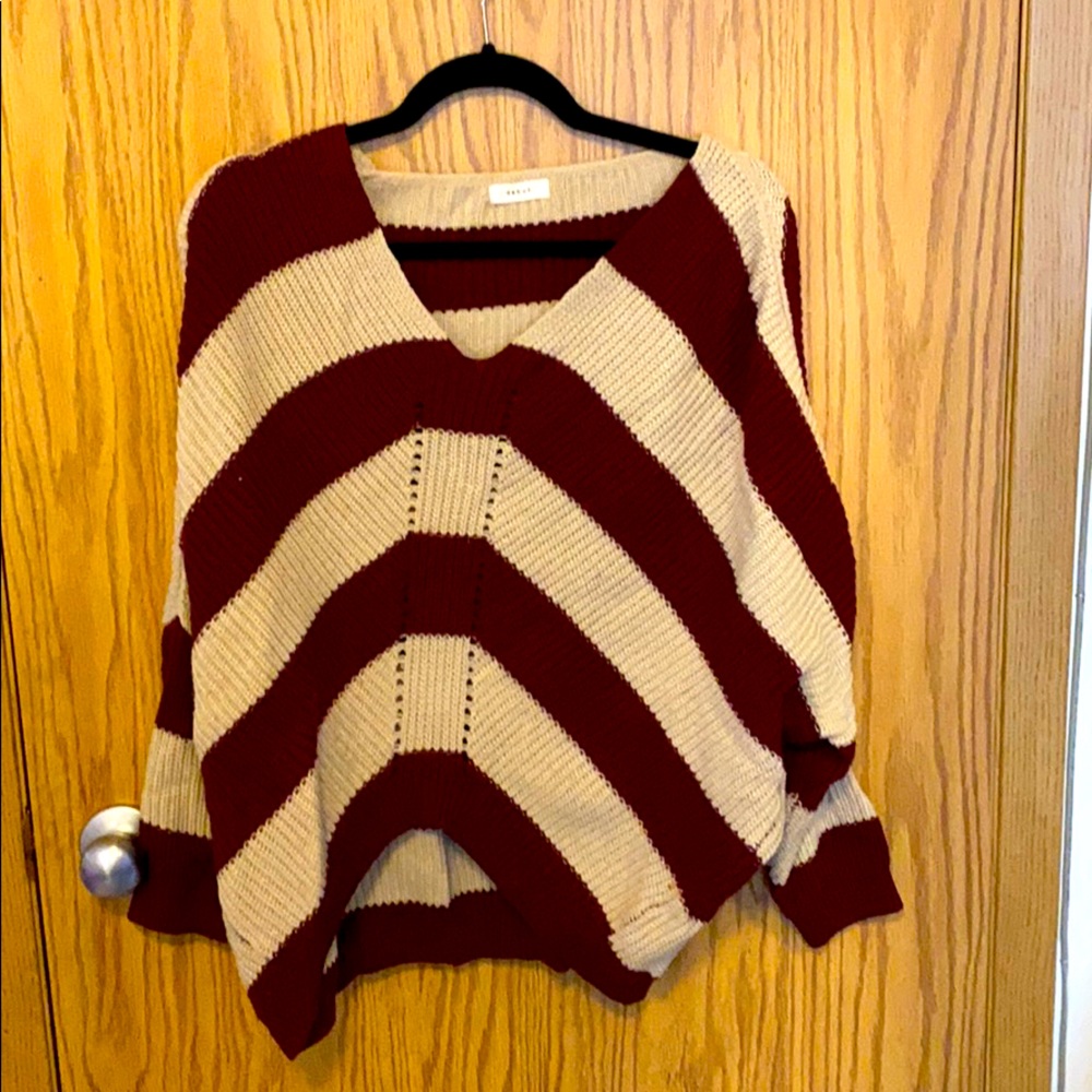 Striped knit sweater